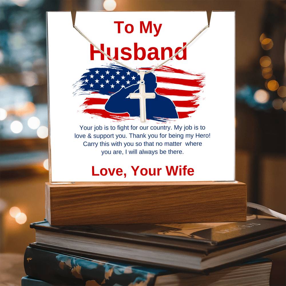 Keepsake Acrylic Bundle – To My Husband, Military Gift