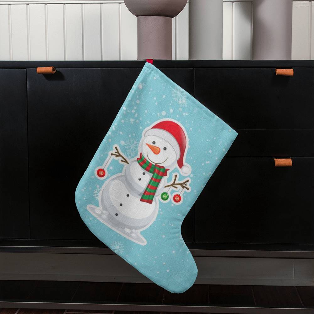 Giant Holiday Stocking – Snowman Design, Christmas Decor
