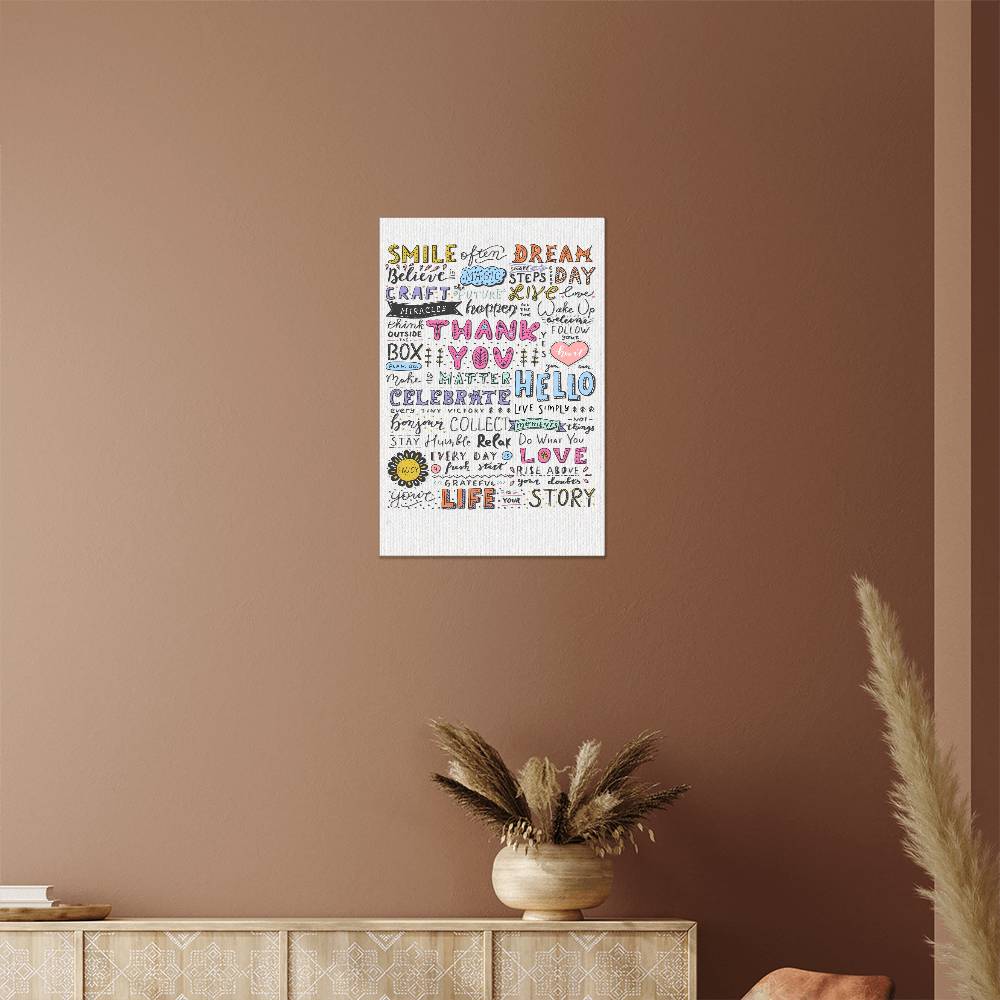 High Gloss Metal Art Print – Smile, Believe, Inspirational Wall Art