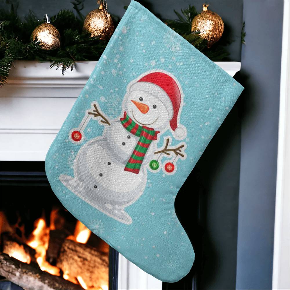 Giant Holiday Stocking – Snowman Design, Christmas Decor