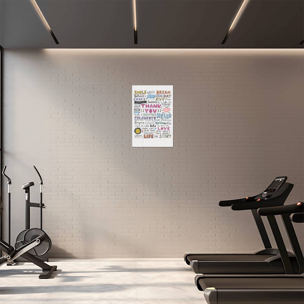 High Gloss Metal Art Print – Smile, Believe, Inspirational Wall Art