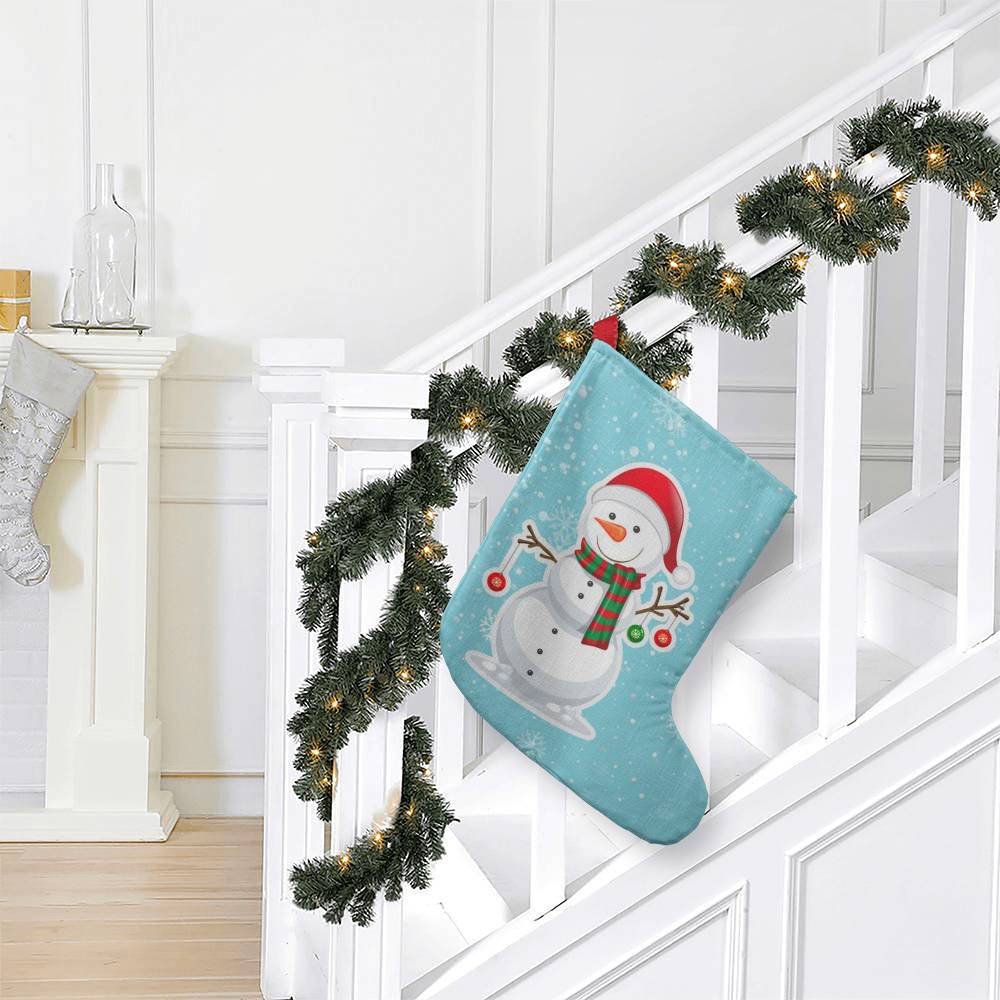 Giant Holiday Stocking – Snowman Design, Christmas Decor