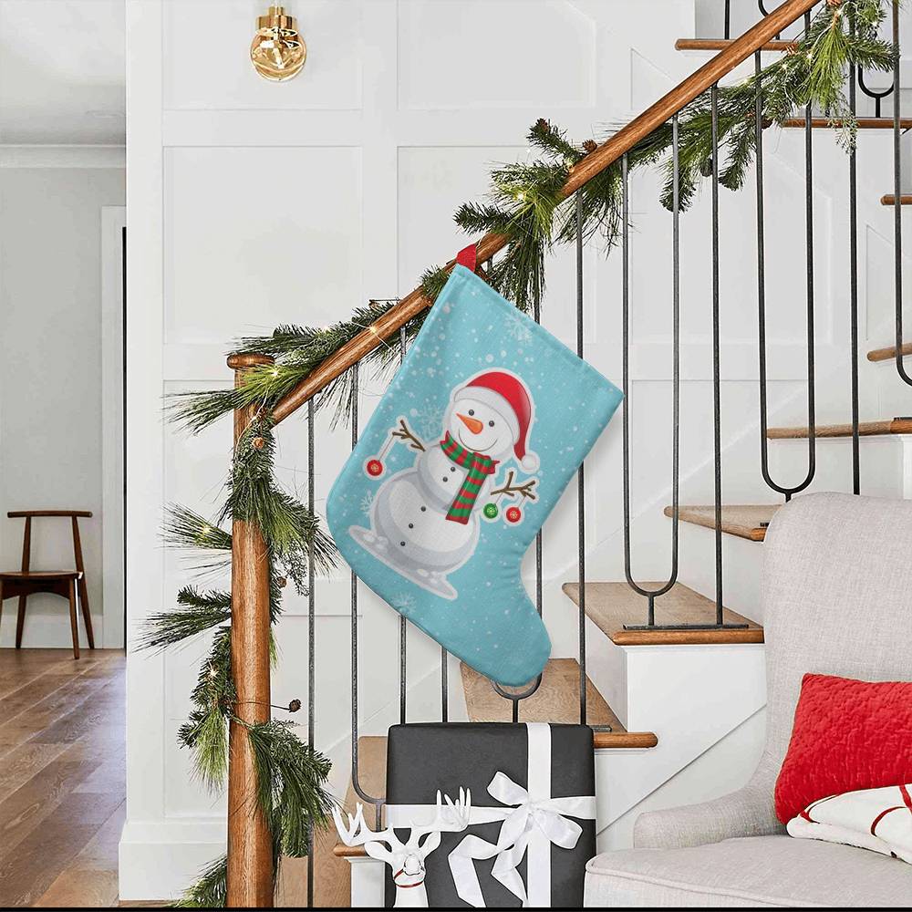 Giant Holiday Stocking – Snowman Design, Christmas Decor