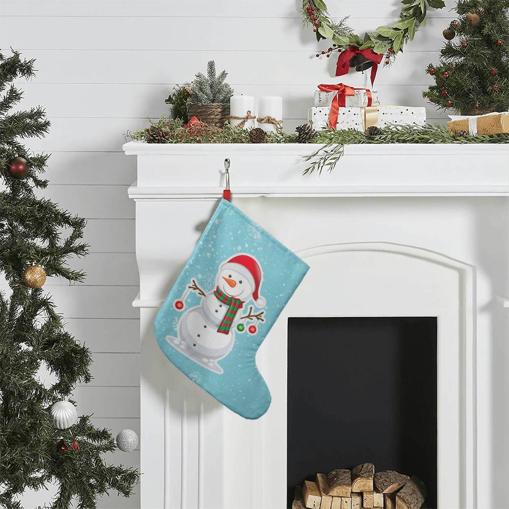 Giant Holiday Stocking – Snowman Design, Christmas Decor