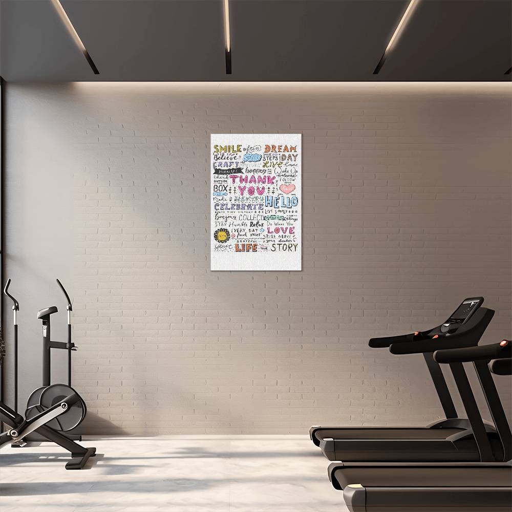 High Gloss Metal Art Print – Smile, Believe, Inspirational Wall Art