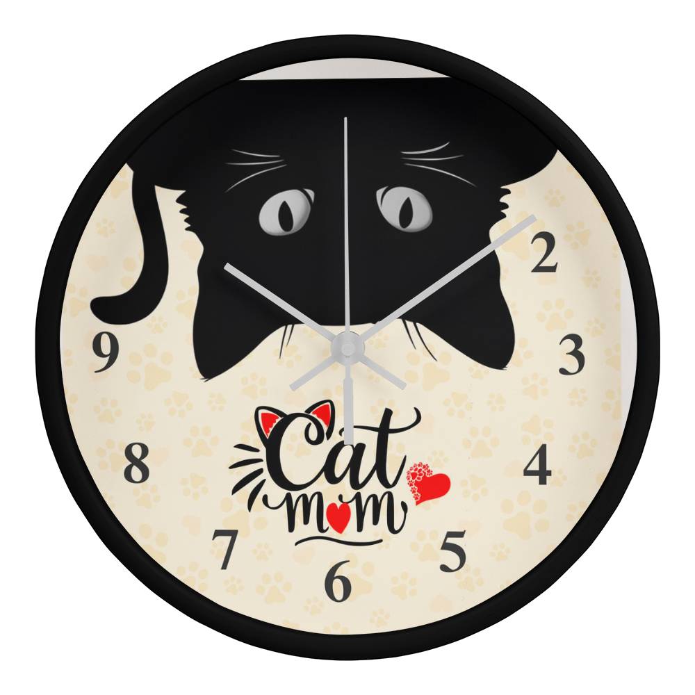 Wood Frame 10” Clock – Mom, Inspirational Wall Clock