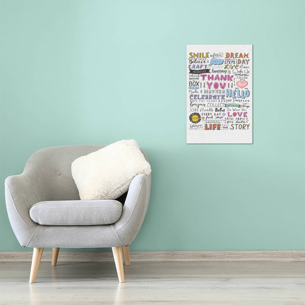 High Gloss Metal Art Print – Smile, Believe, Inspirational Wall Art