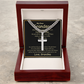 To My Grandson – Artisan Cross with Cuban Link Chain
