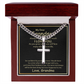 To My Grandson – Artisan Cross with Cuban Link Chain