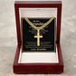 To My Grandson – Artisan Cross with Cuban Link Chain