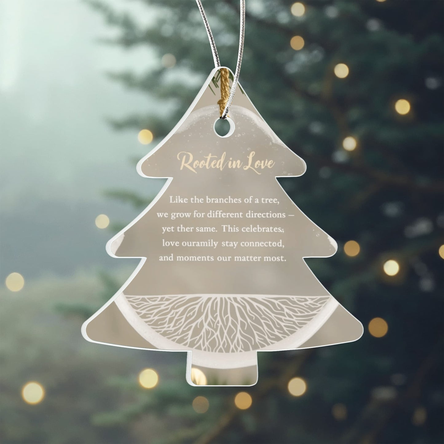 Acrylic Tree Ornament – “Rooted in Love”