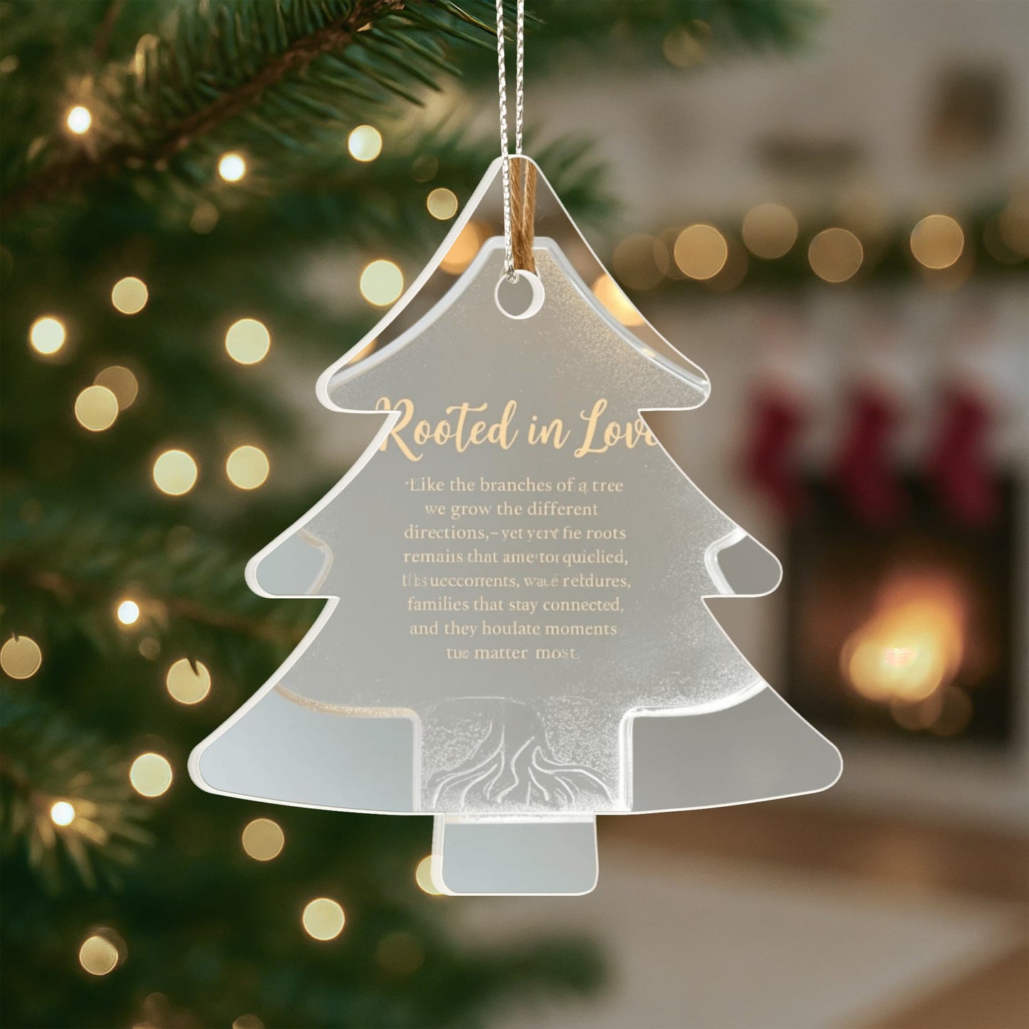Acrylic Tree Ornament – “Rooted in Love”