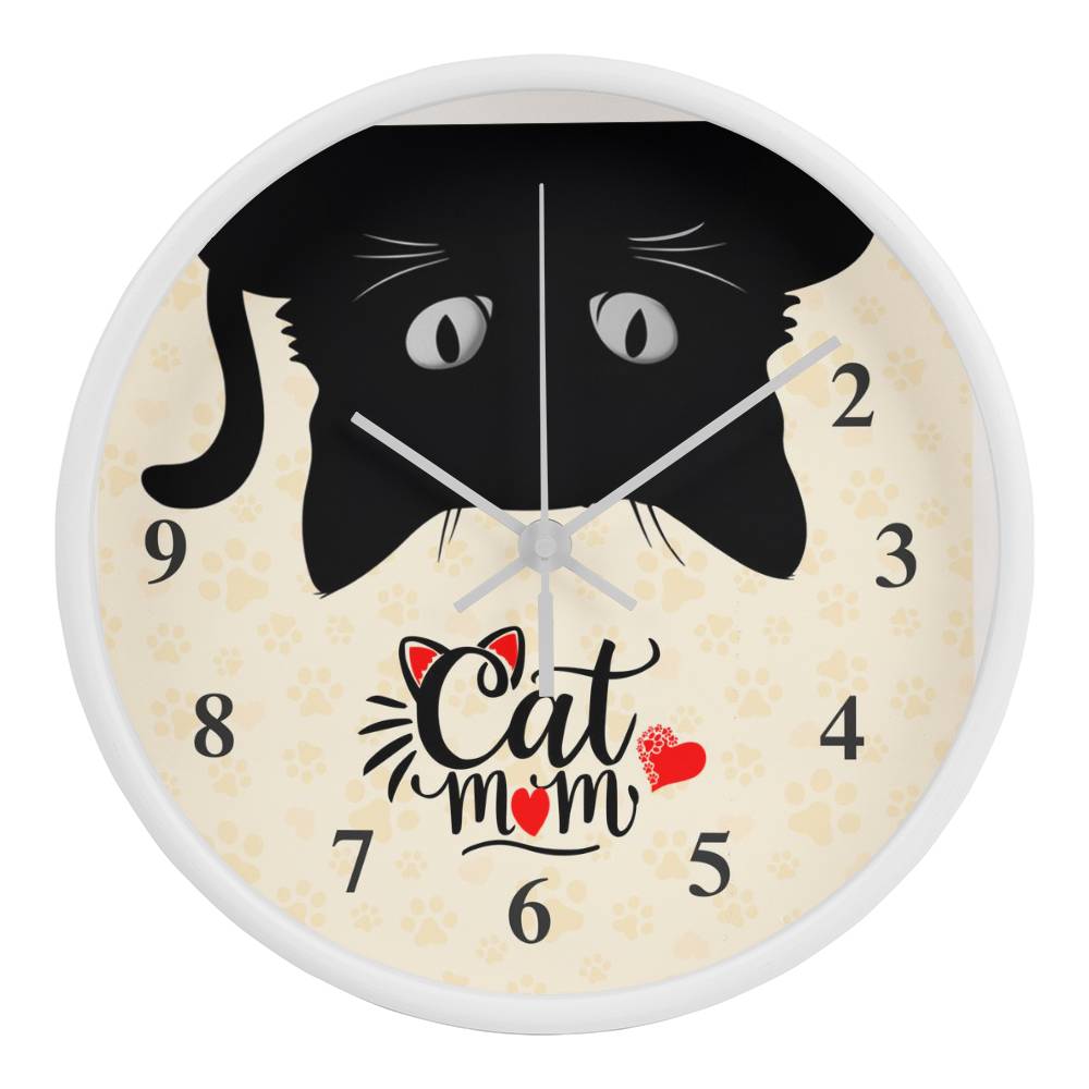 Wood Frame 10” Clock – Mom, Inspirational Wall Clock