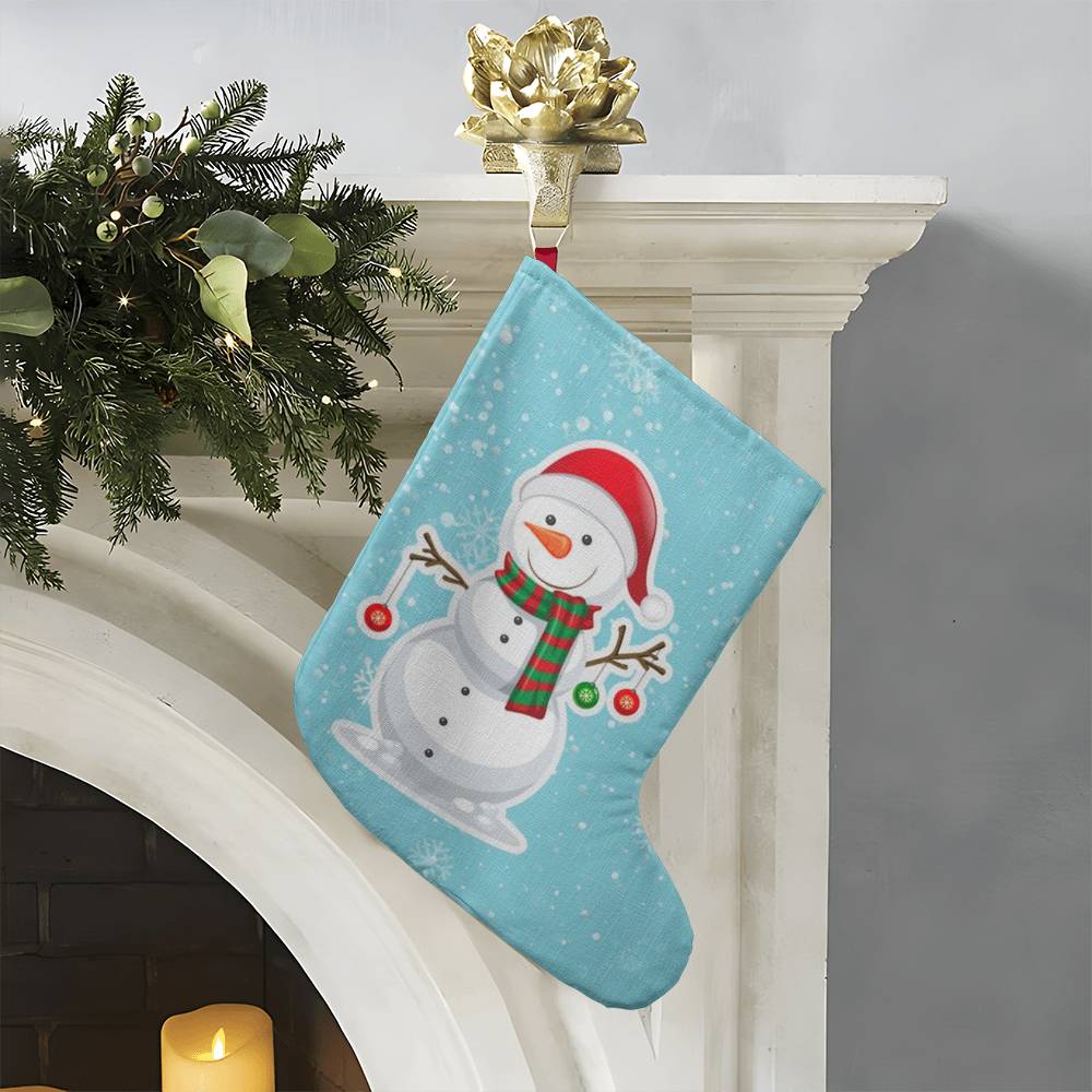 Giant Holiday Stocking – Snowman Design, Christmas Decor