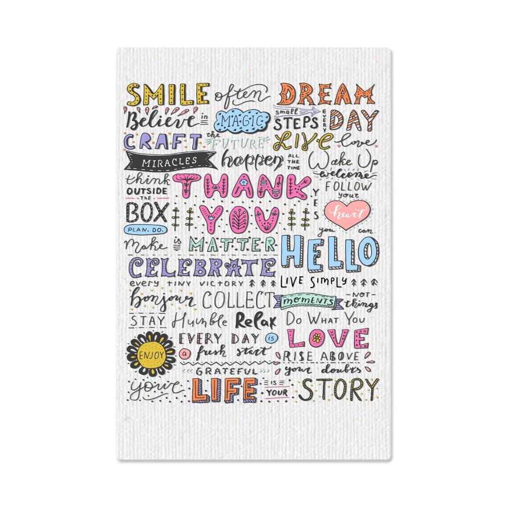 High Gloss Metal Art Print – Smile, Believe, Inspirational Wall Art
