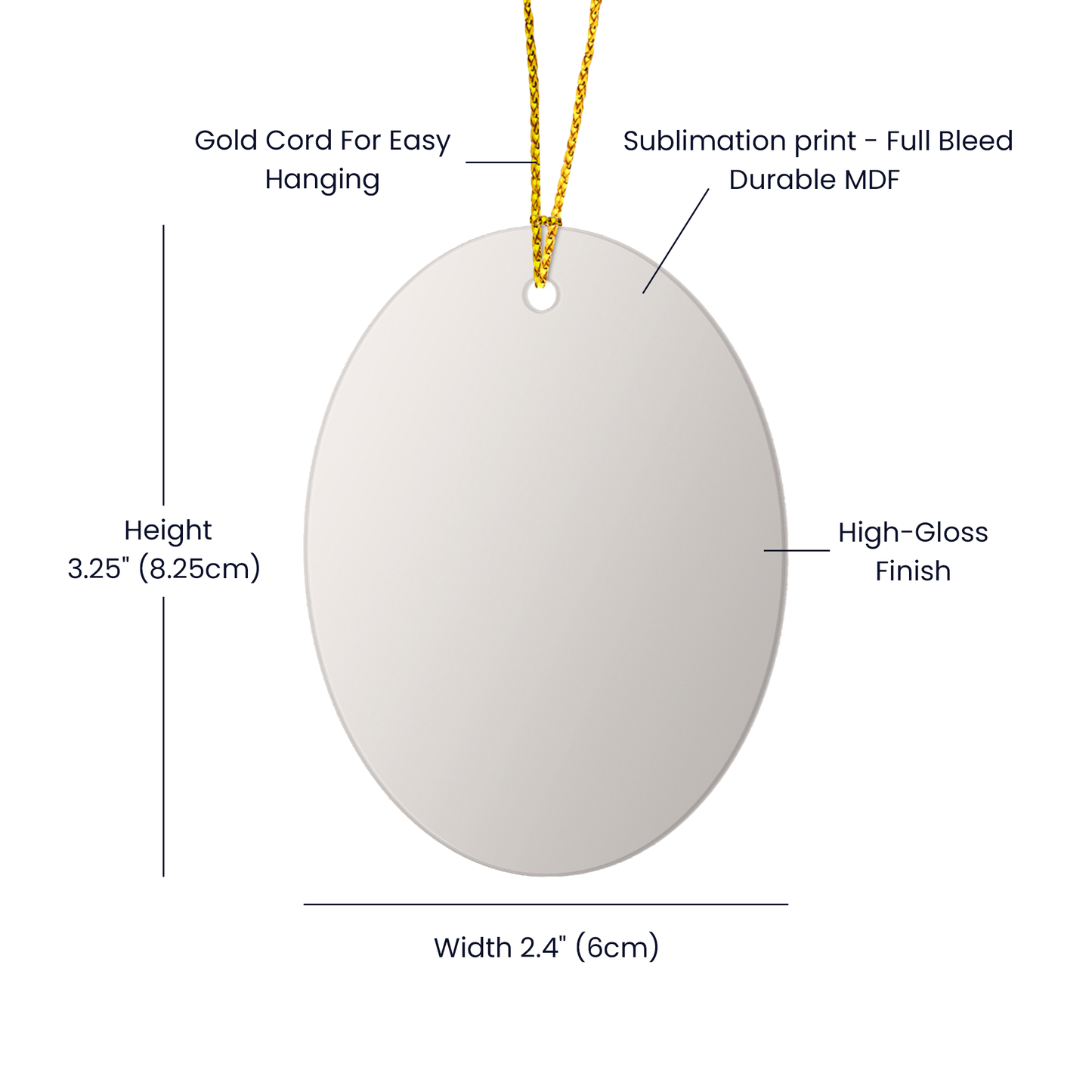 Oval Ornament – Having Me for a Daughter