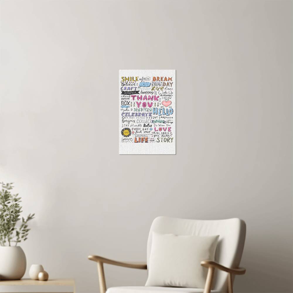 High Gloss Metal Art Print – Smile, Believe, Inspirational Wall Art