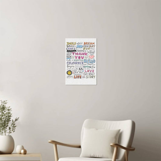 High Gloss Metal Art Print – Smile, Believe, Inspirational Wall Art